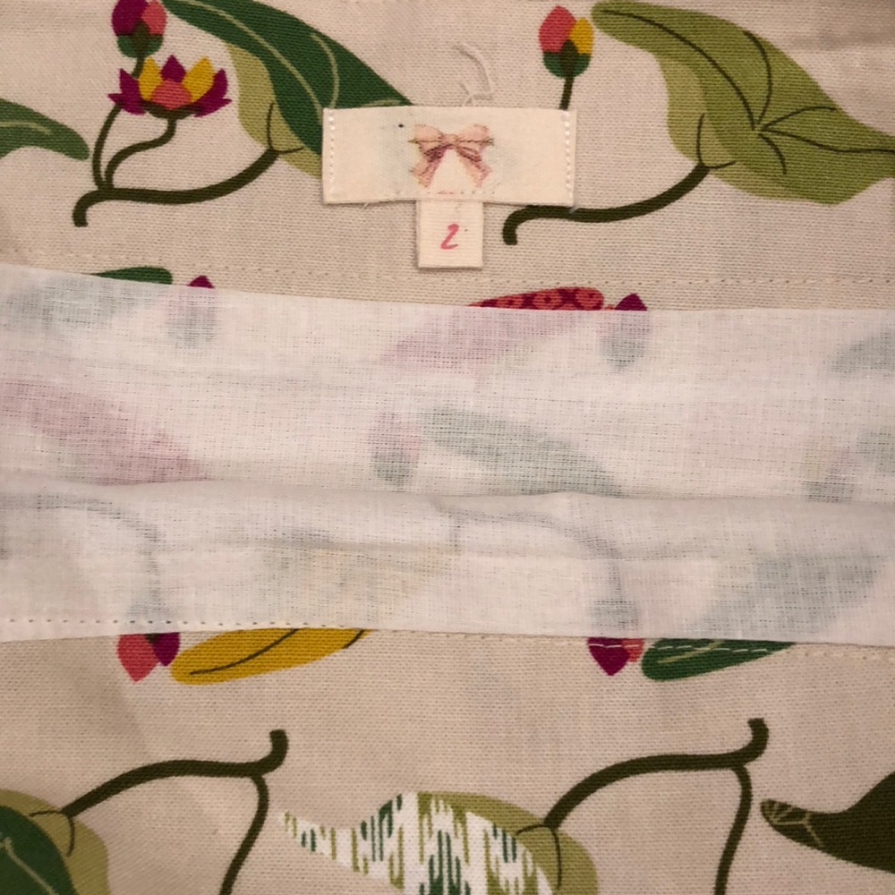 Anthropologie Floral Pattern Wrap Skirt - Picture 6 of 8